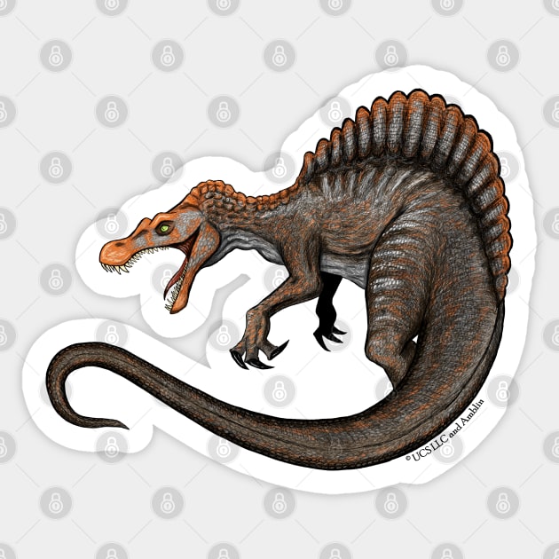 Spinosaurus Sticker by adamtyberius